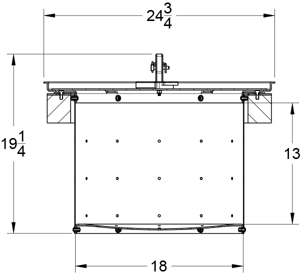 LIVELY LBP18 Floating Bait Pen Dimensional Drawing with Size and Measurement Details.
