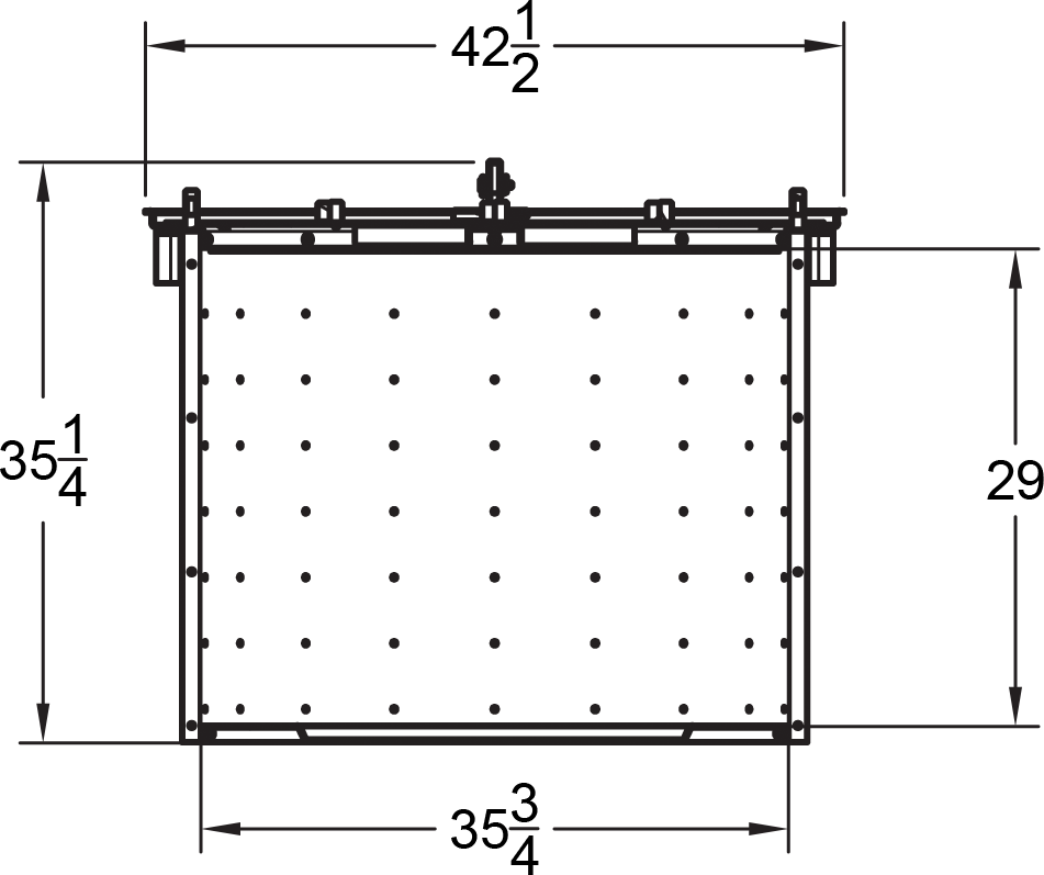 LIVELY LBP36R Floating Bait Pen Dimensional Drawing with Size and Measurement Details.