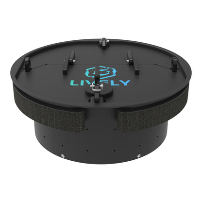 LIVELY LBP24S Floating Bait Pen – Front View Highlighting Lockable Lid, Secure Latch, and Durable Construction.