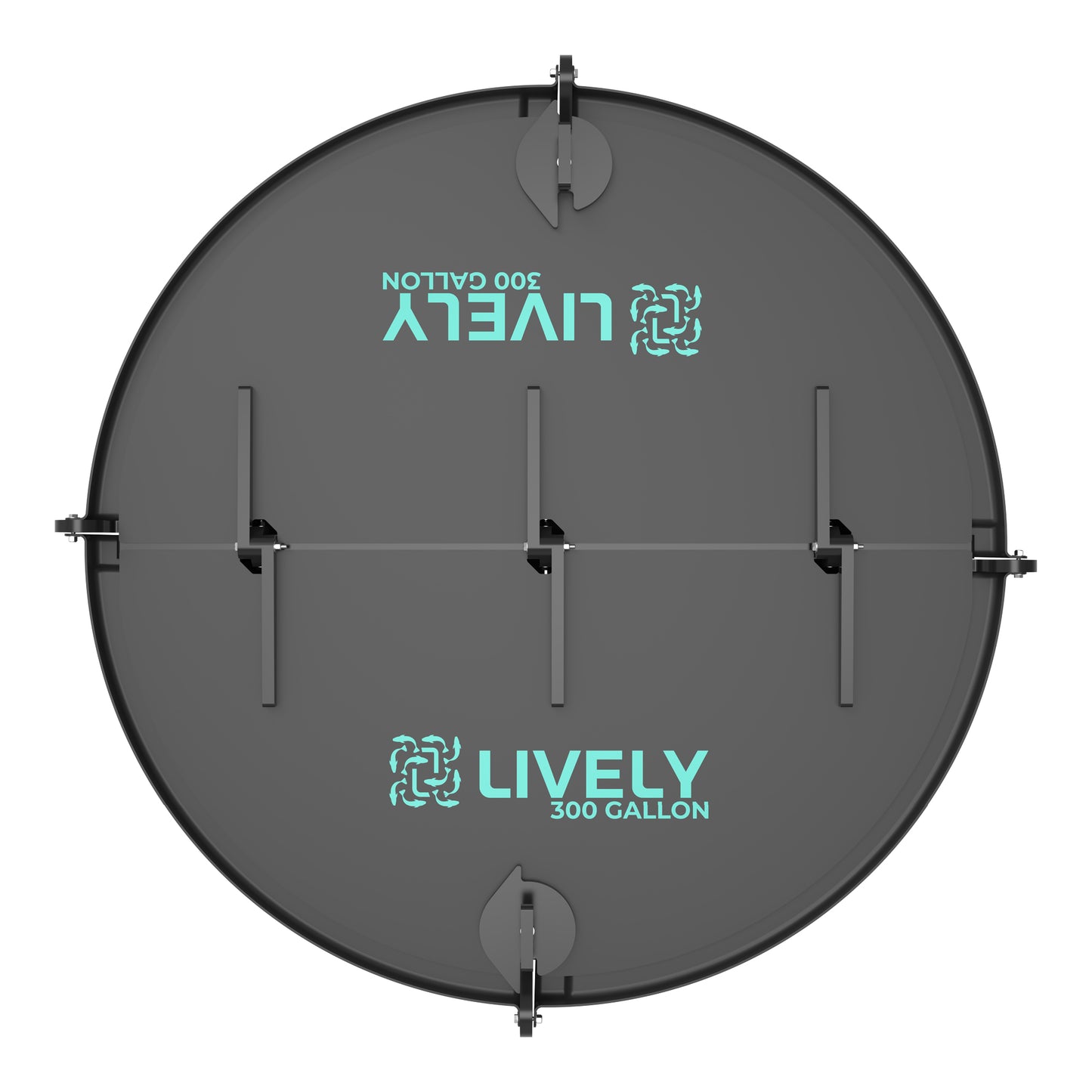 LIVELY LBP300 Floating Bait Pen – Overhead View Featuring Secure Lid, Hinge System, and Heavy-Duty Latch Mechanism.