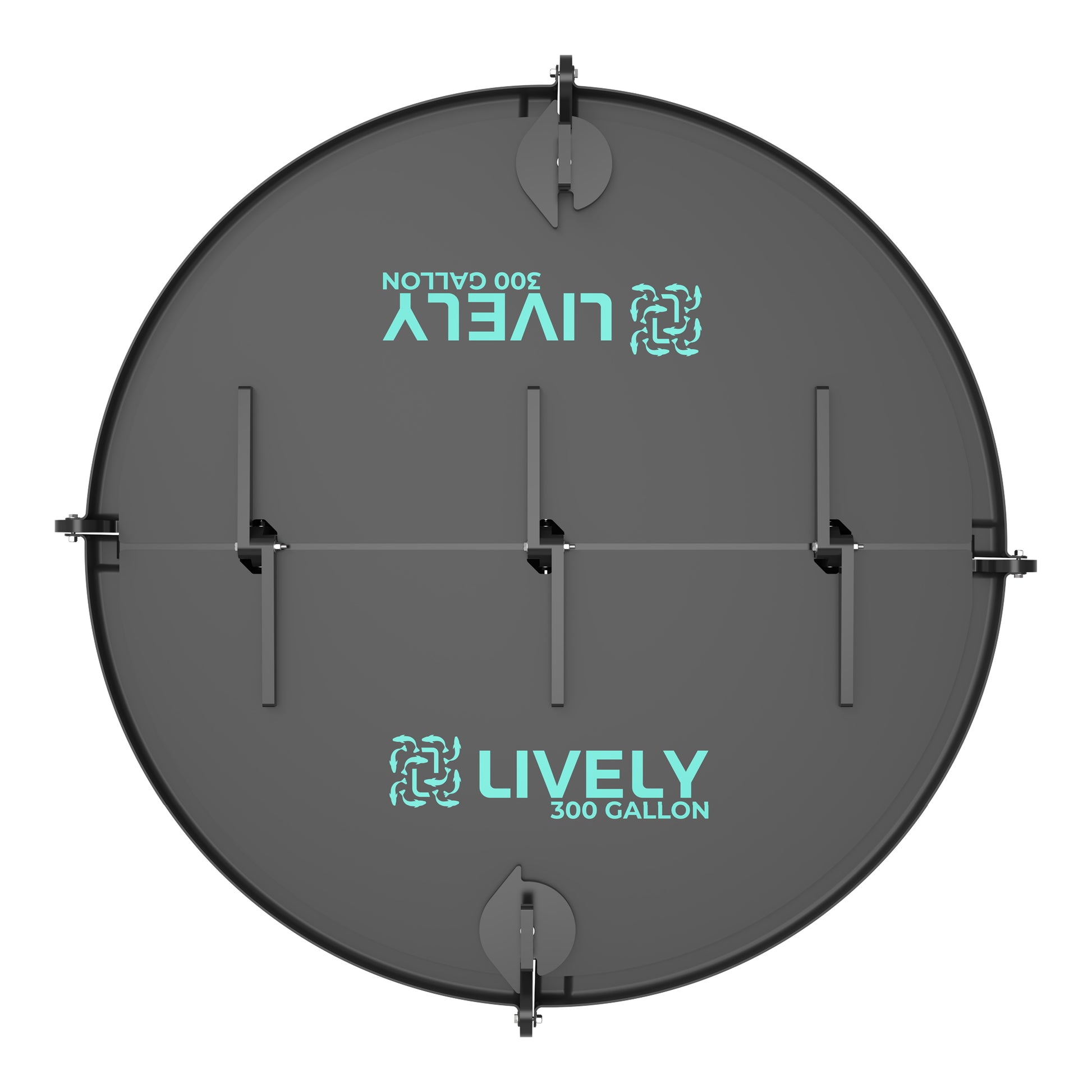 LIVELY LBP300 Floating Bait Pen – Overhead View Featuring Secure Lid, Hinge System, and Heavy-Duty Latch Mechanism.