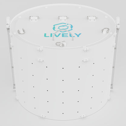 LIVELY LBP30 Floating Bait Pen – Front View Showing Secure Lid, Floating Design, and Water Flow Holes.