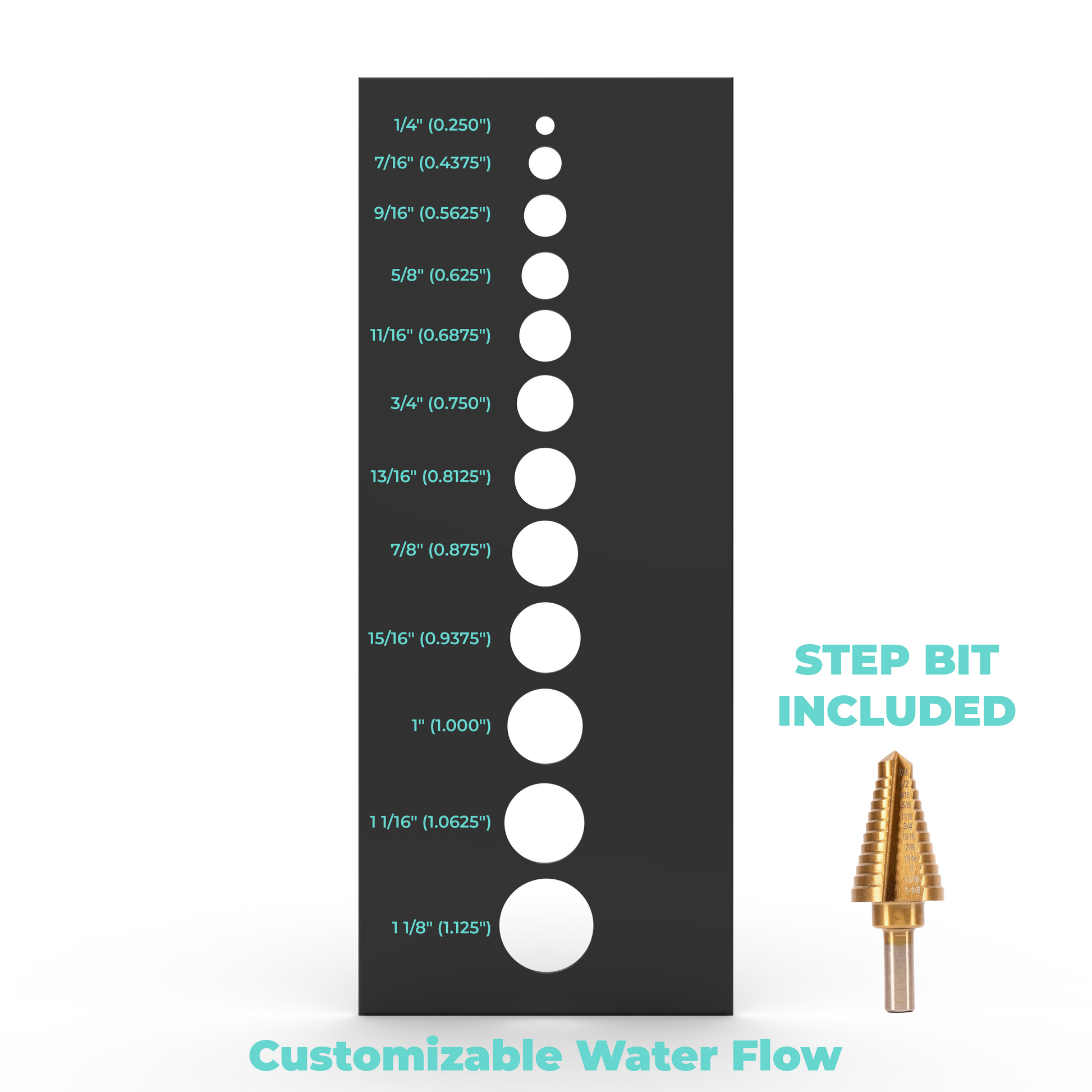 LIVELY Bait Pen Hole Size Guide – Customizable Water Flow with Step Bit Included.